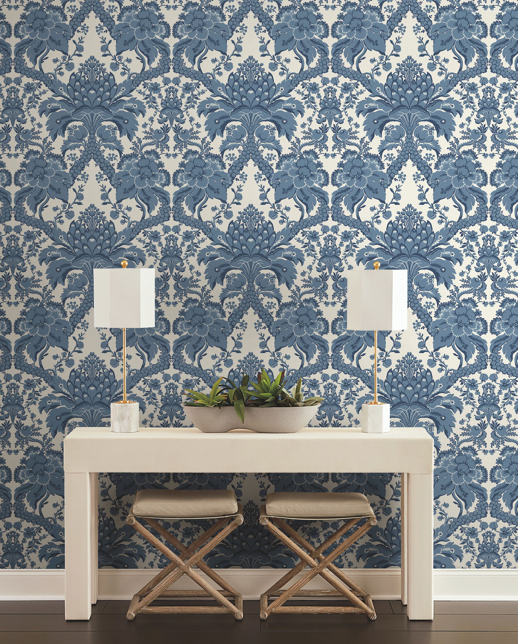 French Artichoke Dam Blue Wallpaper large image 