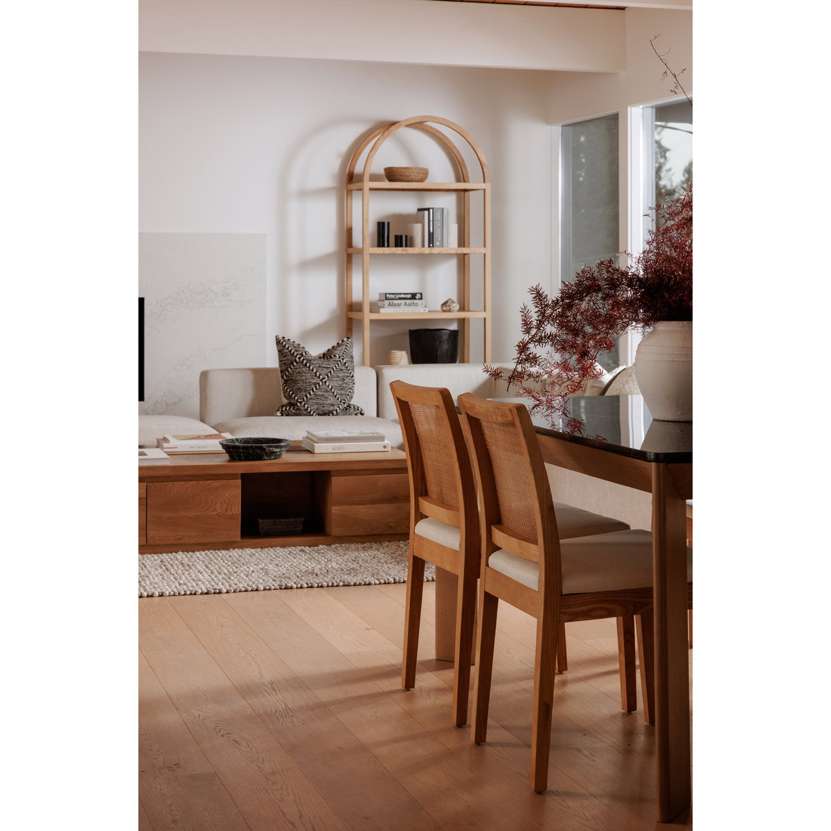 Orville Dining Chair Natural - Set Of Two, by Moe's Home, 18.5" width x 33" height x 16.5" depth View 10