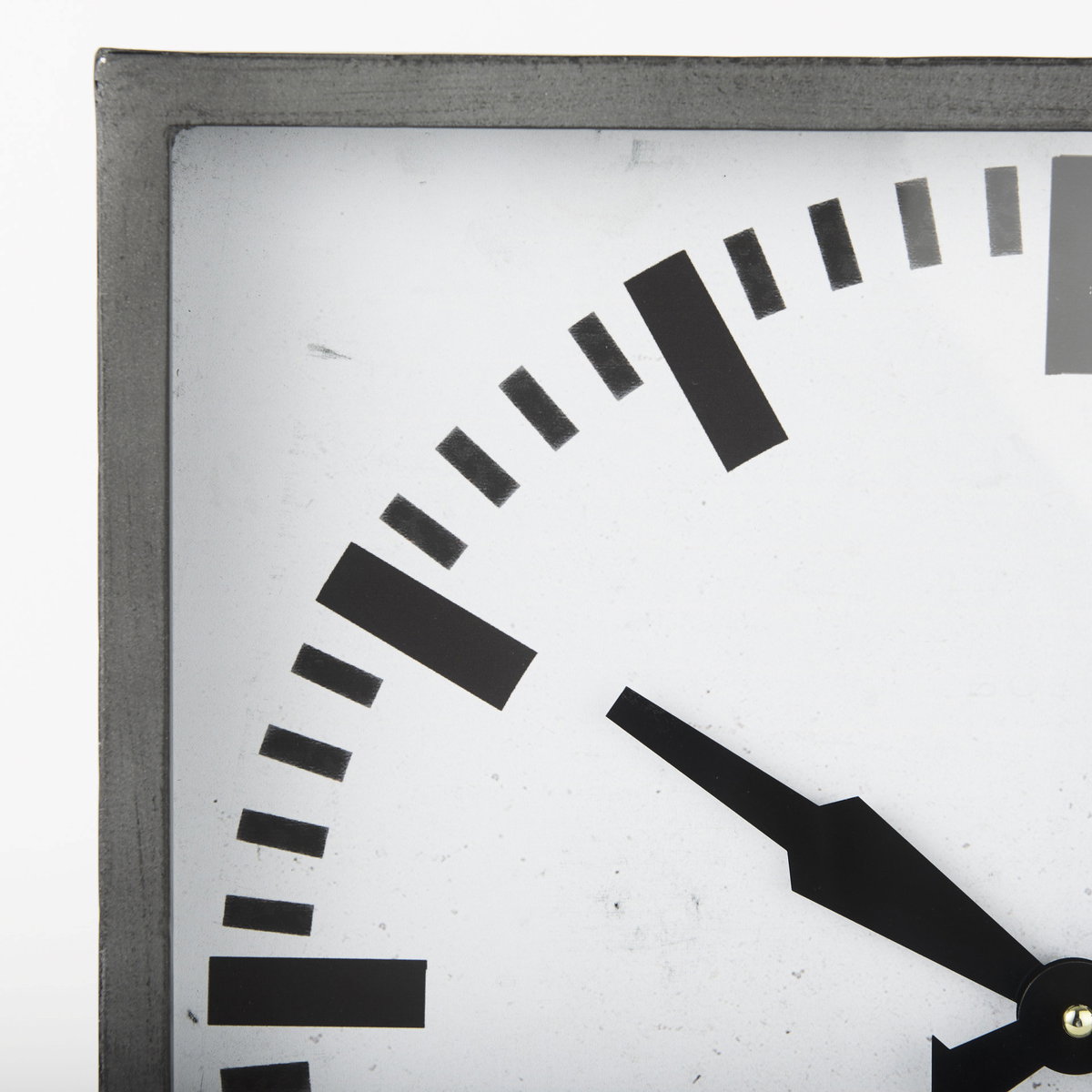 Felix Gray Metal Square Table Clock, by Mercana, 14.4" length x 5.1" width x 18.1" height View 7