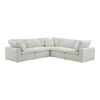 Terra Condo Classic L-shaped Modular Sectional Coastside Sand, Sectional Sofa by Moe's Home, 114" width x 32" height x 114" depth thumbnail 1