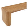 Post Large Dining Bench Natural, Benche by Moe's Home, 82" width x 17" height x 16" depth thumbnail 5