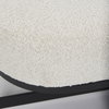 Amelia 55.0L x 18.0W x 18.0H Cream Boucle with Black Metal Upholstered Bench, Benche by Mercana, 18" length x 55" width x 18" height thumbnail 7