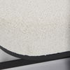 Amelia 55.0L x 18.0W x 18.0H Cream Boucle with Black Metal Upholstered Bench thumbnail 6