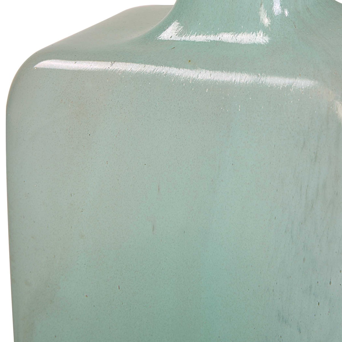 Fuze Aqua & Bronze Vases Set Of 2, by Uttermost, 6" width x 14.25" height x 3" depth View 4
