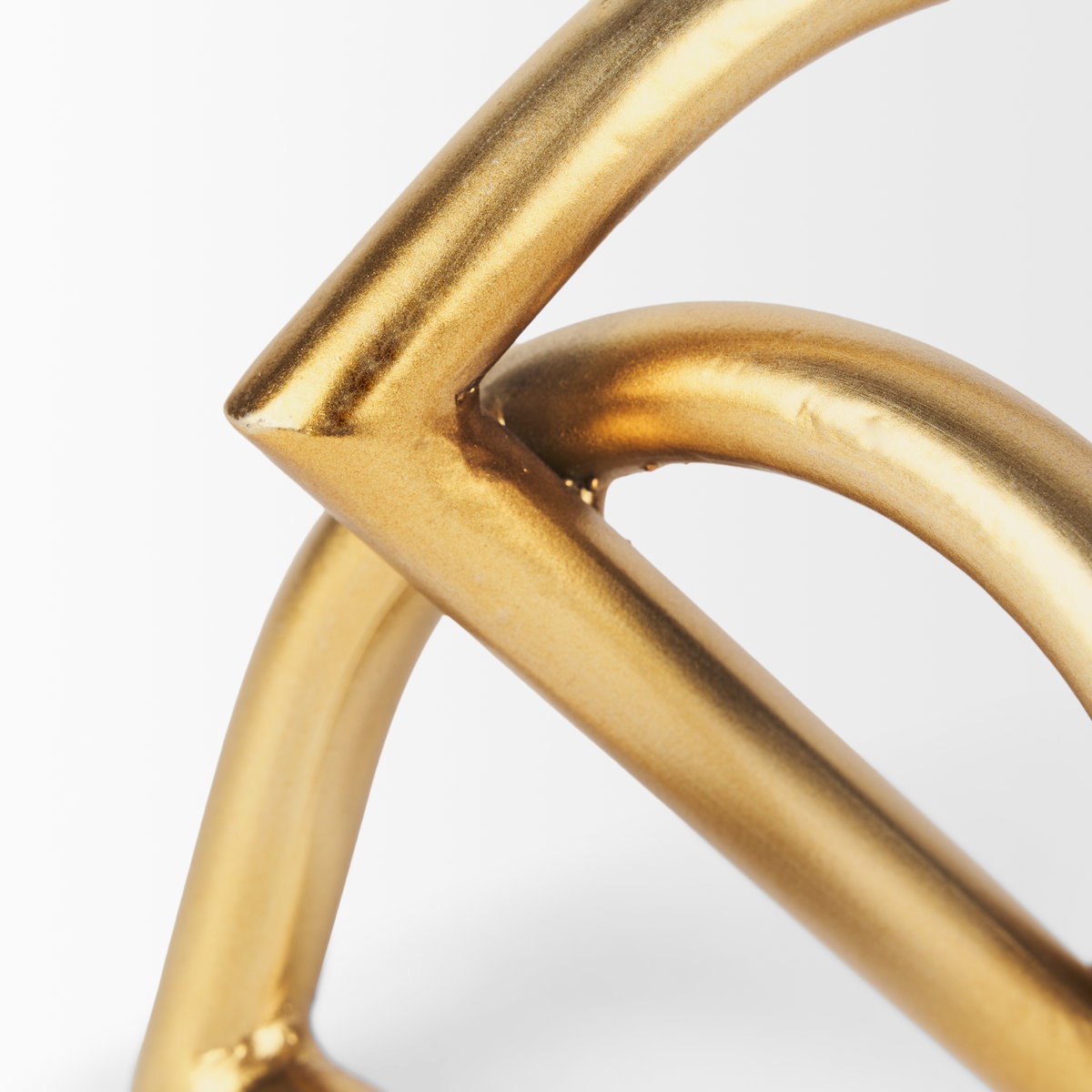 Locke Small Matte Gold Metal Decorative Object, by Mercana, 5.12" length x 4.72" width x 5.31" height View 6