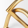 Locke Small Matte Gold Metal Decorative Object, by Mercana, 5.12" length x 4.72" width x 5.31" height thumbnail 6