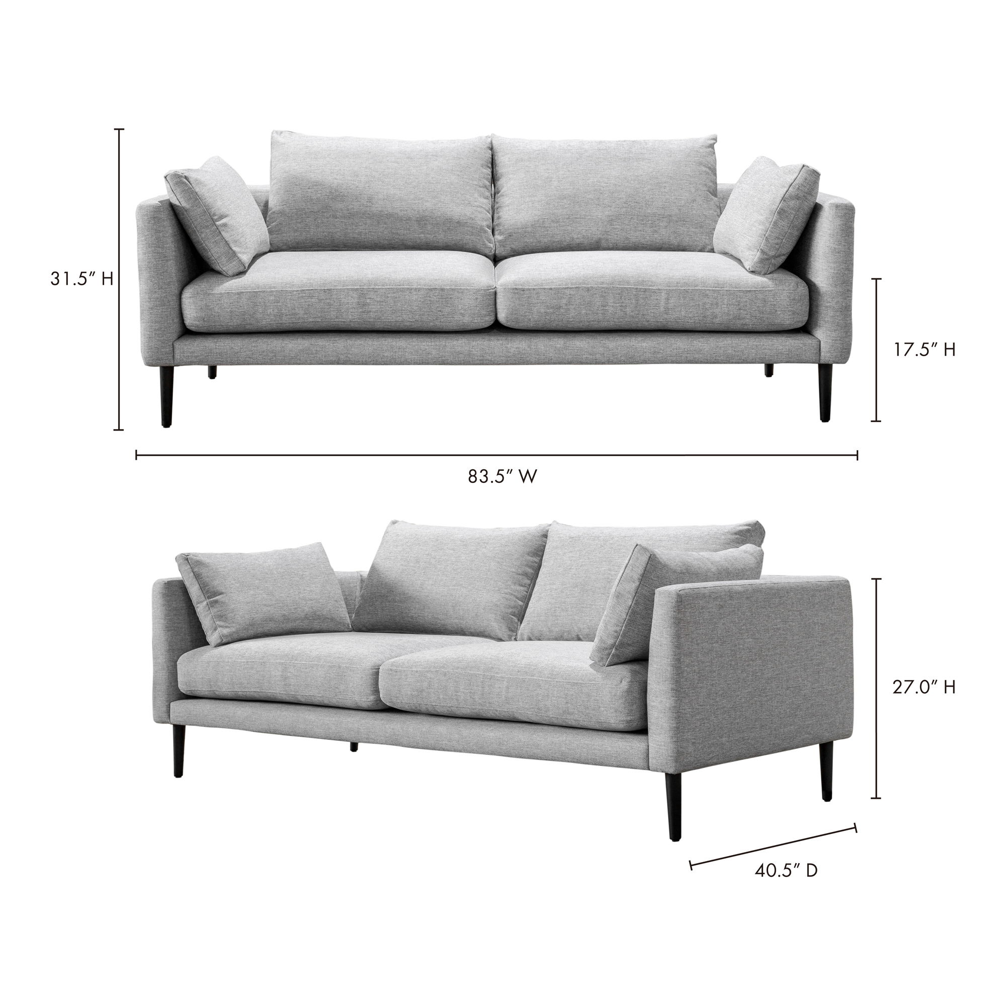 Raval Sofa Light Grey large image 