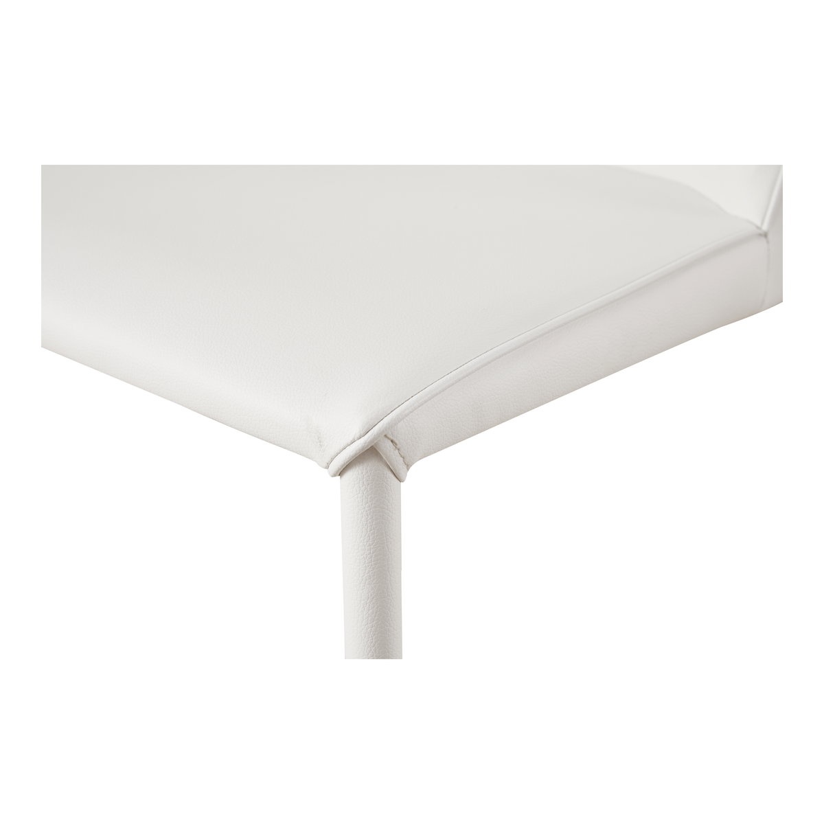 Nora Dining Chair White Vegan Leather - Set Of Two, by Moe's Home, 17.75" width x 32" height x 22" depth View 8