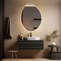 Online Designer Bathroom Dibbrun Frameless Lighted Bathroom Mirror Anti-Fog LED Wall Mirror