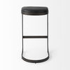 Tyson 17L x 18W x 31H Black Leather with Metal Frame Bar Stool, Counter & Bar Stool by Mercana, 17.25" length x 17.5" width x 31.25" height thumbnail 4