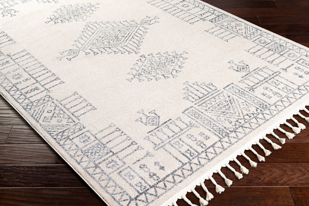 Euphoria Machine Woven Rug, by Surya, 1'3.75" length x 1'3.75" width
