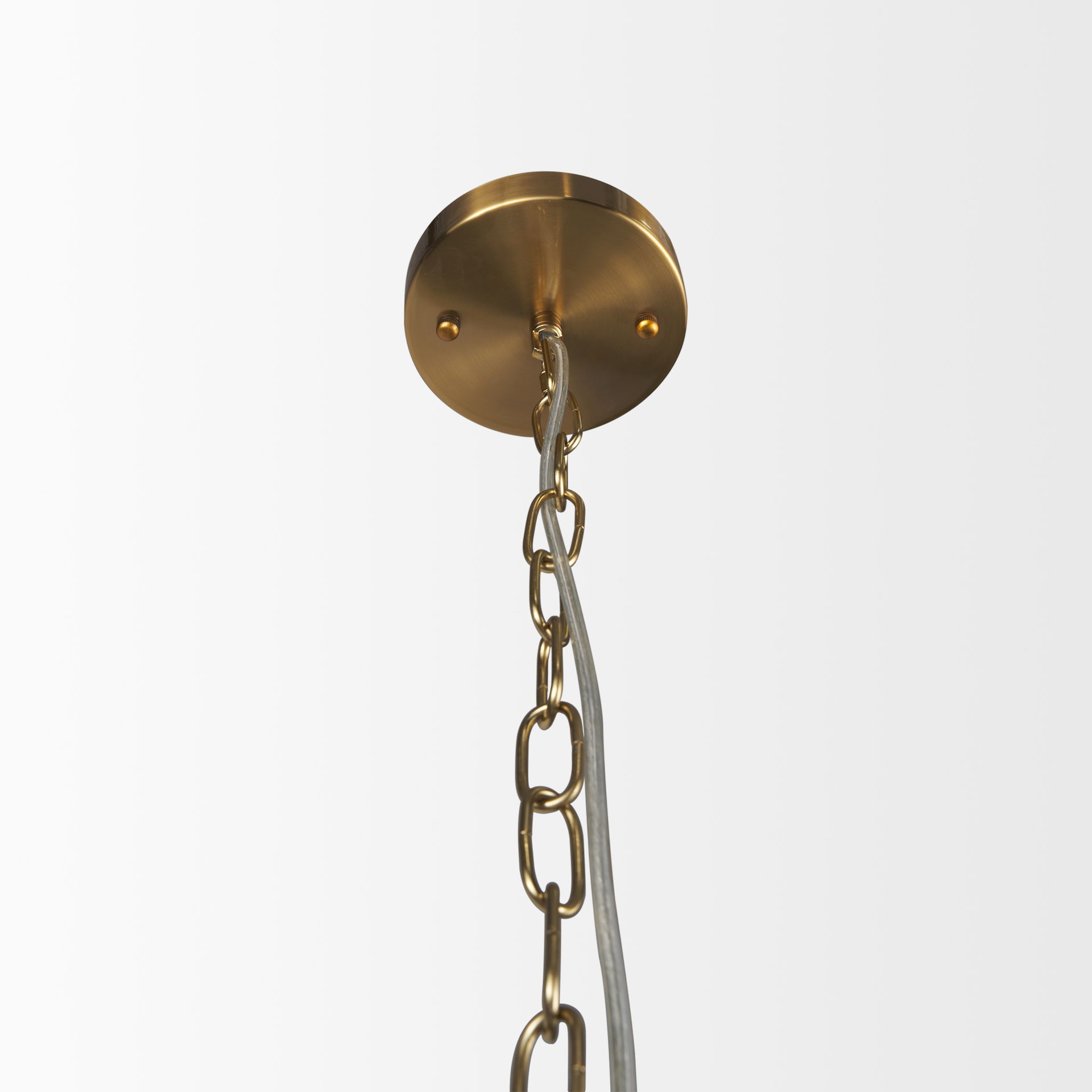 Britton Gold Metal with Clear Glass Globe 1-Light Pendant Light large image 