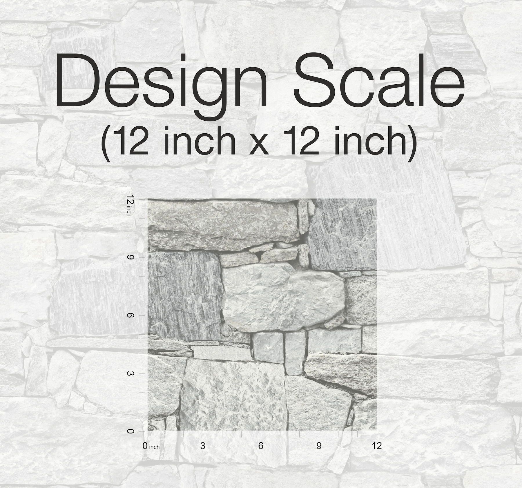 Chateau Stone Grey Peel & Stick Wallpaper large image 