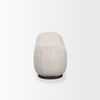 Siren Gray Fabric with Dark Brown Wood Oblong Bench thumbnail 3