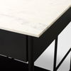 Amika White Marble Top Black Metal Base Kitchen Island thumbnail 11