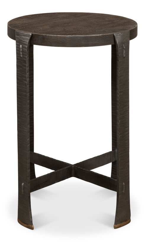 *Forged Slats Side Table/Moleskin