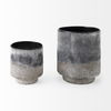 Squally  Black/Brown Glass Ombre Textured Vase thumbnail 3