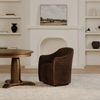 Drava Rolling Dining Chair Dark Brown thumbnail 8
