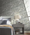 Chateau Stone Grey & Beige Peel & Stick Wallpaper, by York Wall, 20' length x 2'3" width x 0.02" depth thumbnail 2