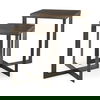 Faye (Set of 2) 19L x 19W x 26H Medium Brown Wood with Metal Base Accent Tables, Side & End Table by Mercana, 19" length x 19" width x 26" height thumbnail 1