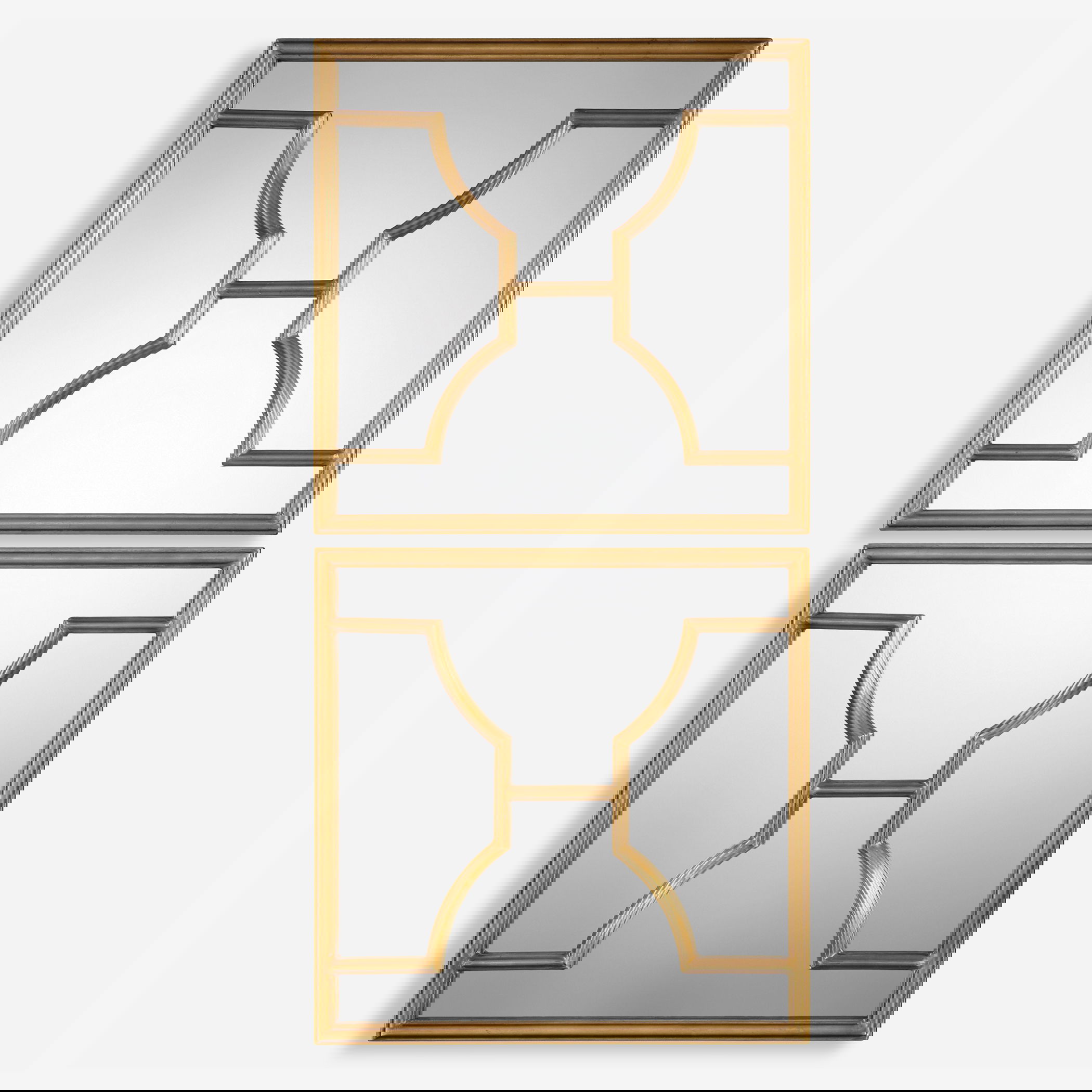 Misa Gold Square Mirrors Set/2, by Uttermost, 24" width x 24" height x 1.12" depth View 1