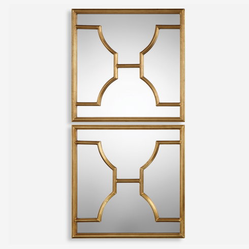 Misa Gold Square Mirrors Set/2