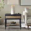 Coast Black Rattan Side Table, Side & End Table by Uttermost, 25.75" width x 23" height x 18.75" depth thumbnail 2