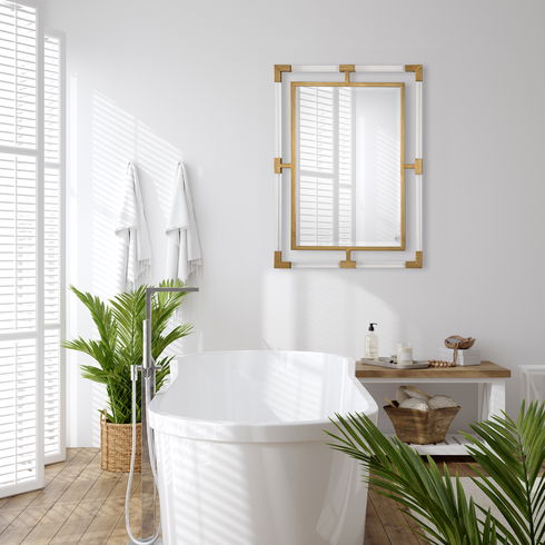 Balkan Modern Gold Wall Mirror