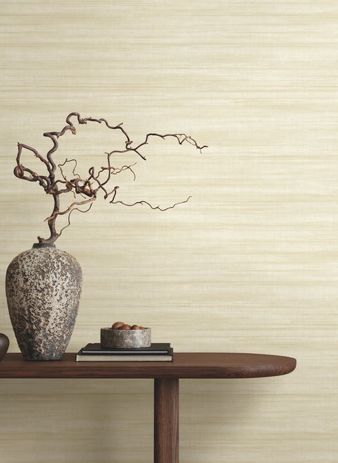 Brushed Linen Ivory Wallpaper