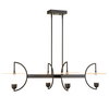 Kyoto 4 Light Linear LED Chandelier, Ceiling Light by Uttermost, 48.25" width x 12" height x 29.75" depth thumbnail 7