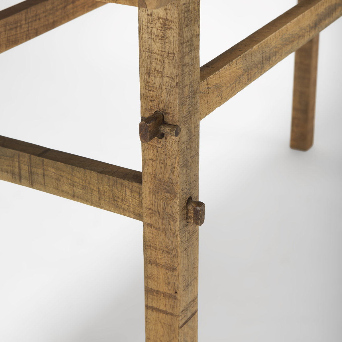 Rosie 54' Brown Wood Console Table, by Mercana, 54" length x 16" width x 30" height View 8
