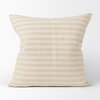 Jace Cream with Beige Stripe Linen-Cotton Square Decorative Pillow Cover, by Mercana, 22" length x 22" width x 0.2" height thumbnail 7