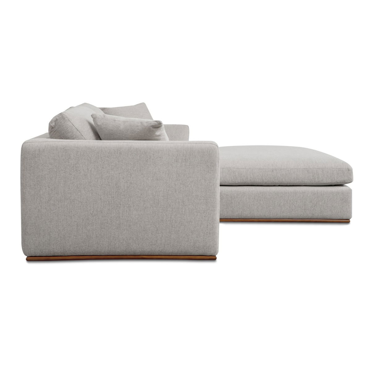 Rue Nook Modular Sectional Flecked Grey, Sectional Sofa by Moe's Home, 95.2" width x 23.6" height x 81.8" depth View 4