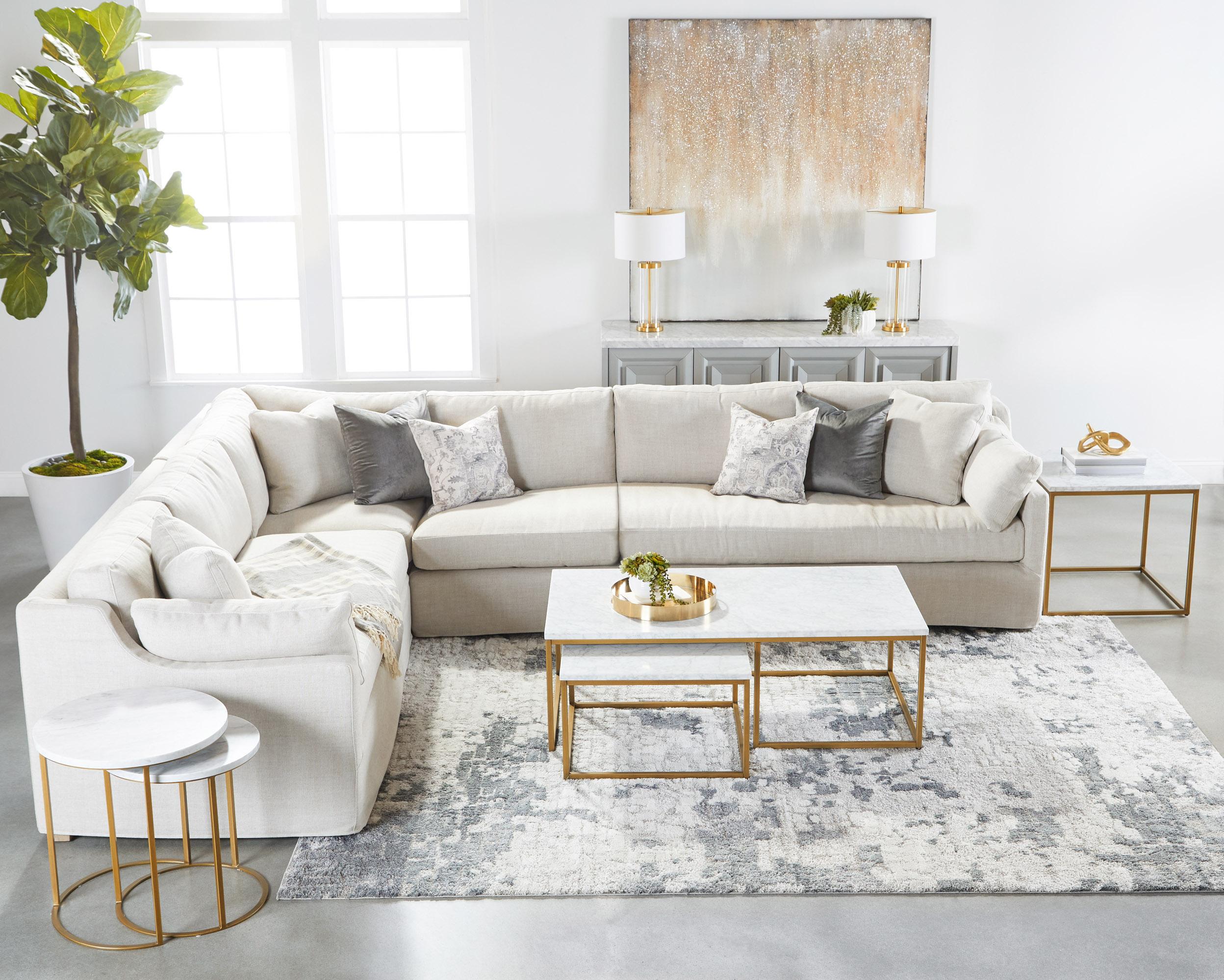 Lena Modular Slipcover 2-Seat Left Slope Arm Sofa Lena Modular Slipcover 2-Seat Left Slope Arm Sofa large image