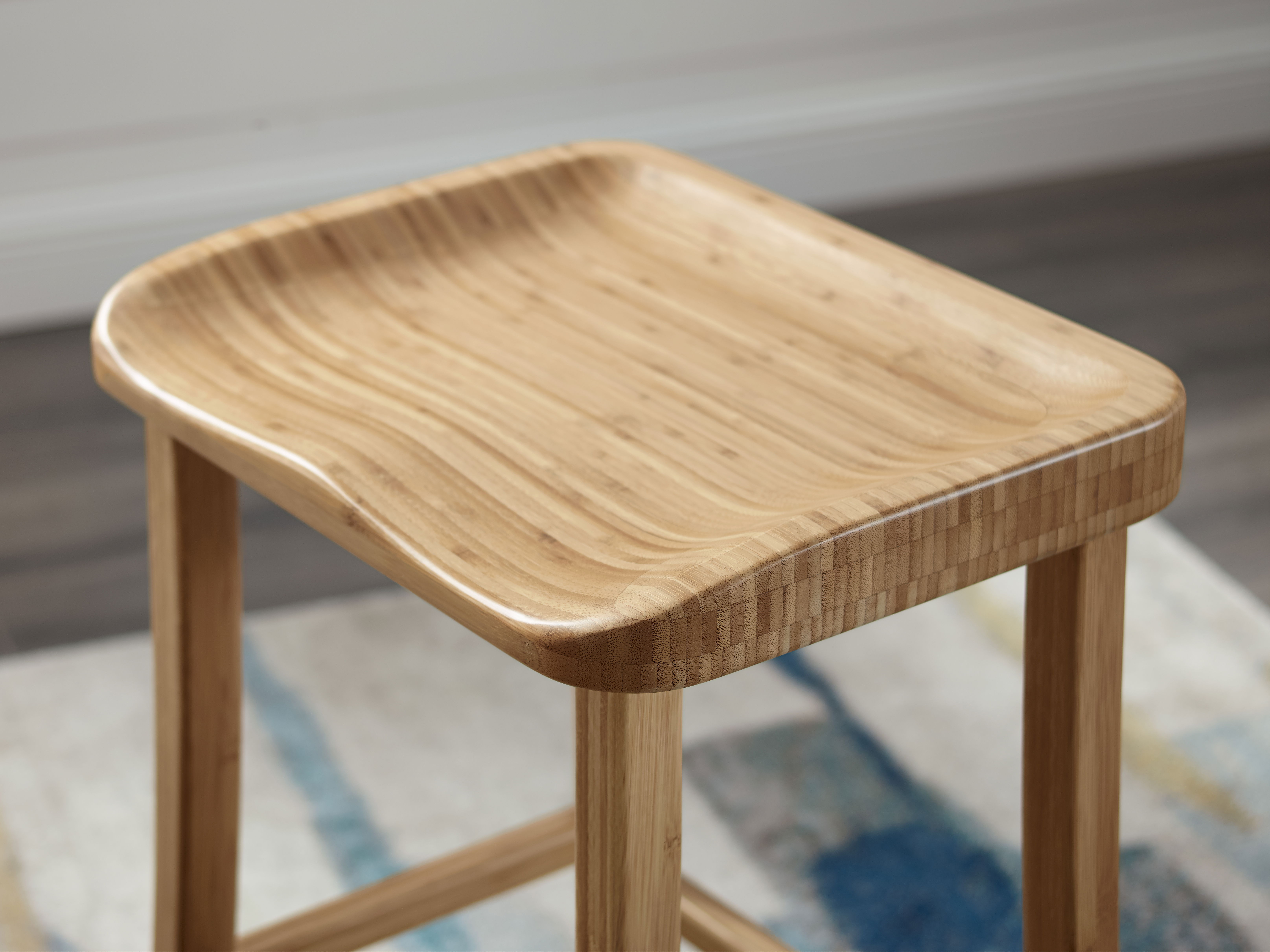 Tulip Counter Height Stool, Caramelized, (Set of 2), Counter & Bar Stool by Greenington, 18" length x 14" width x 26" height View 4