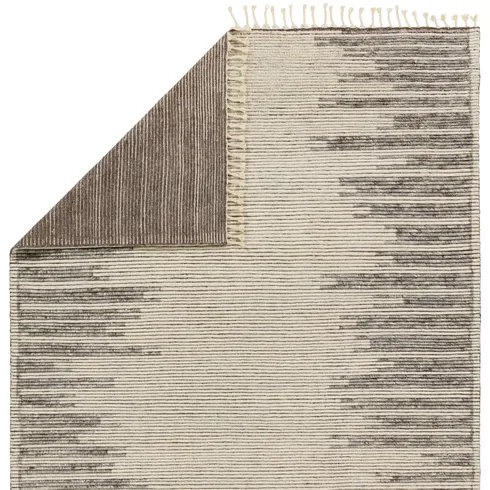 Jaipur Living Patra ALP05 Handknotted Solid Cream and Taupe Area Rug (5
