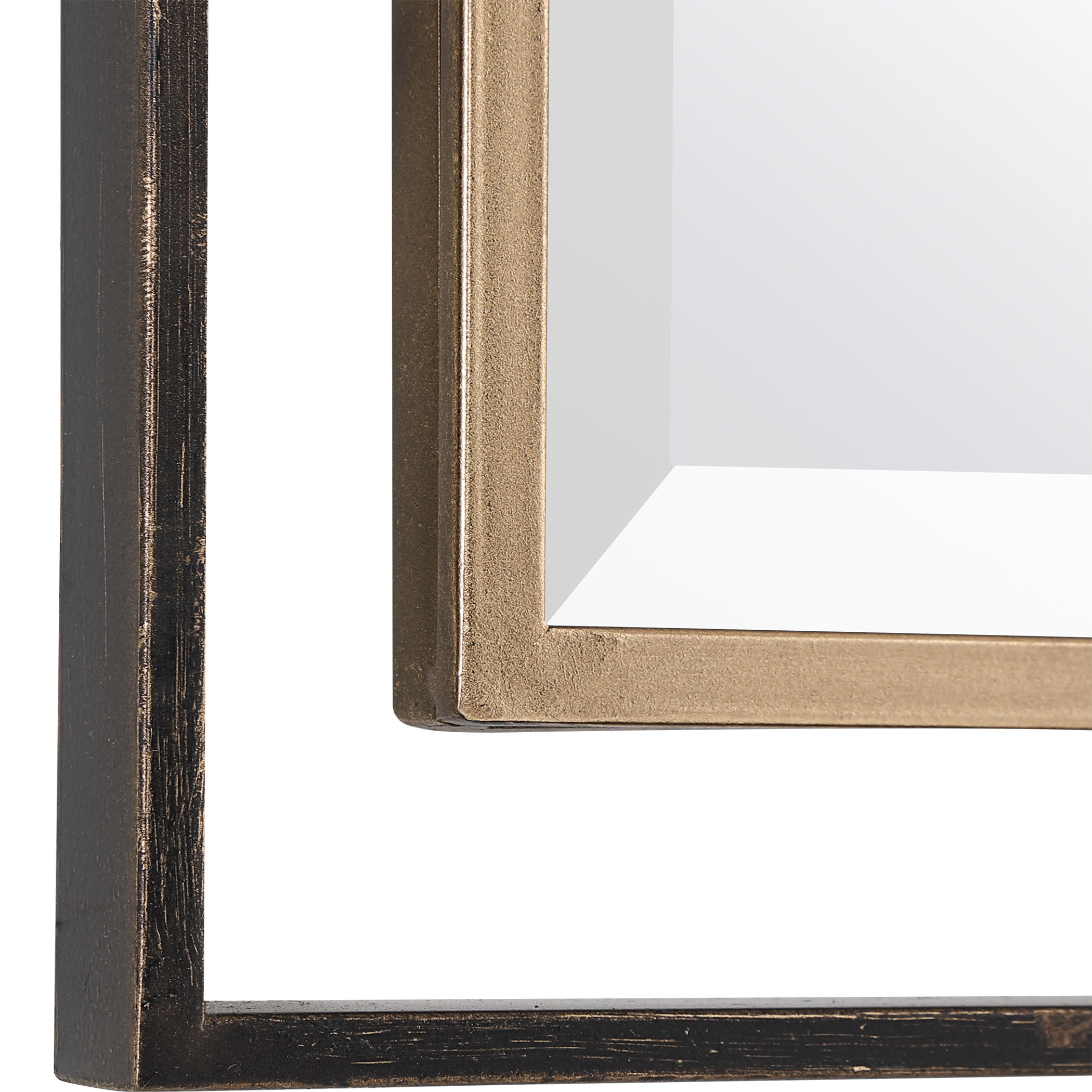 Carrizo Gold & Bronze Rectangle Mirror large image 