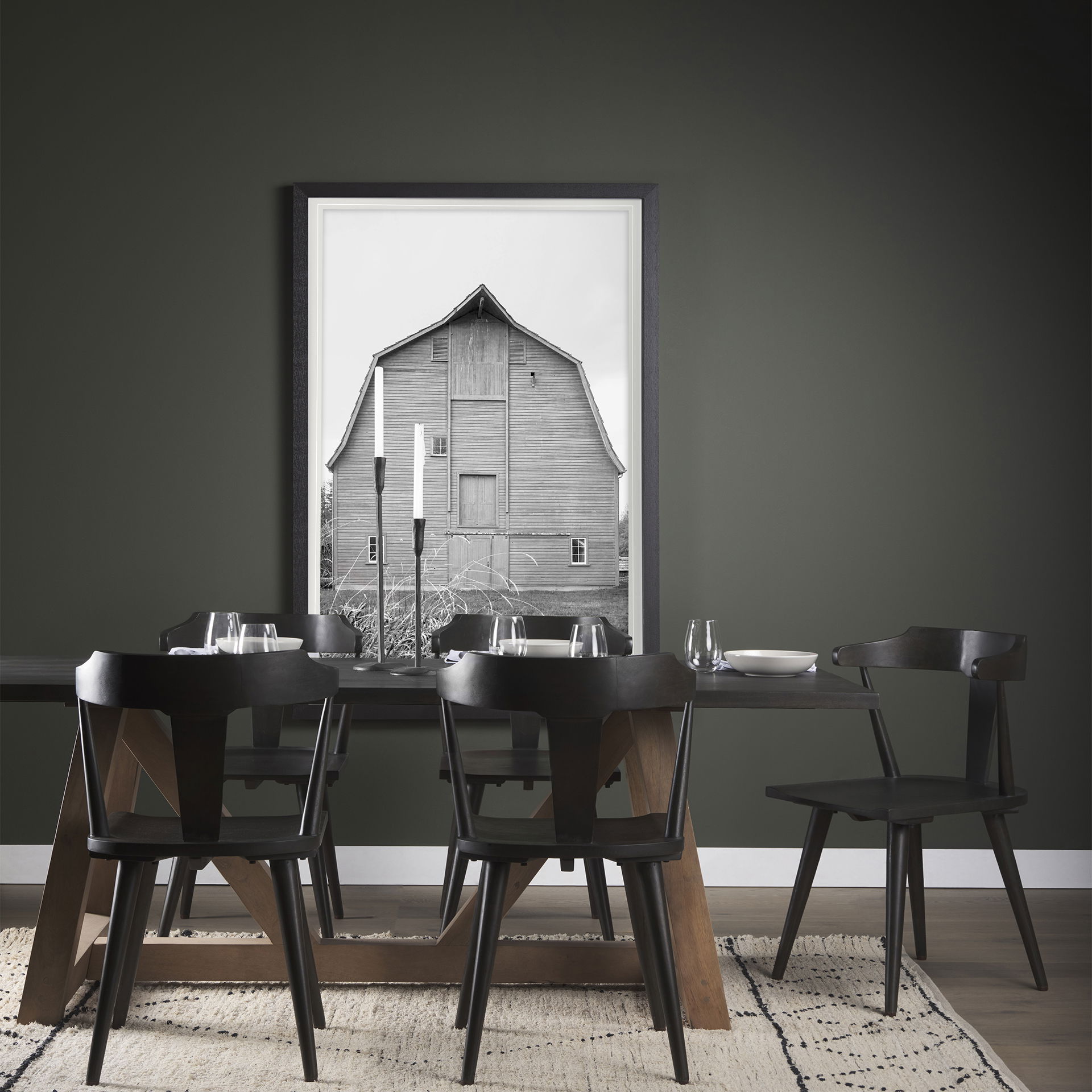 Levit (Small) Black Table Candle Holder large image 