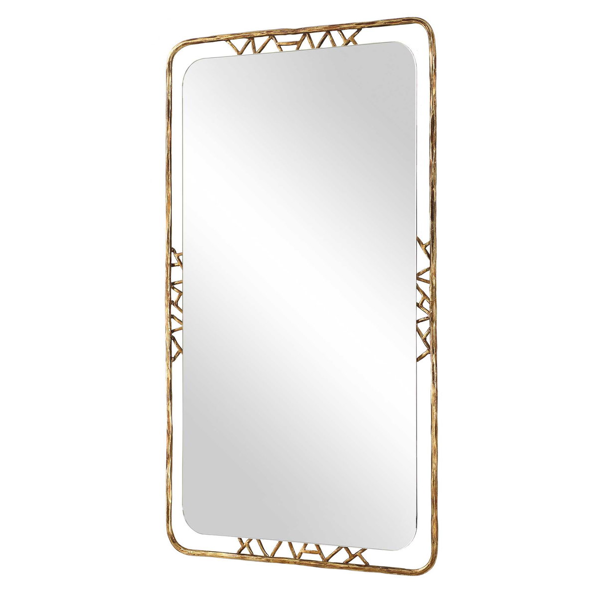 Tahoma Antiqued Gold Mirror, by Uttermost, 30" width x 50" height x 1.5" depth View 5