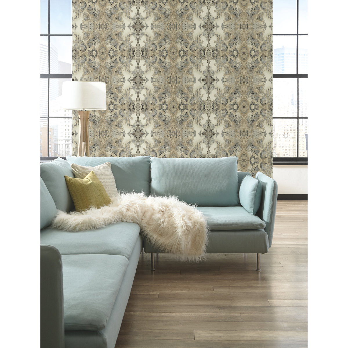 Inner Beauty Off White Wallpaper, by York Wall, 27' length x 2'3" width x 0.02" depth View 8