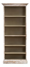 Open Shelf Bookcase, Disrupted White, Shelving & Bookcase by Sarreid, 35" length x 16" width x 78" height thumbnail 3