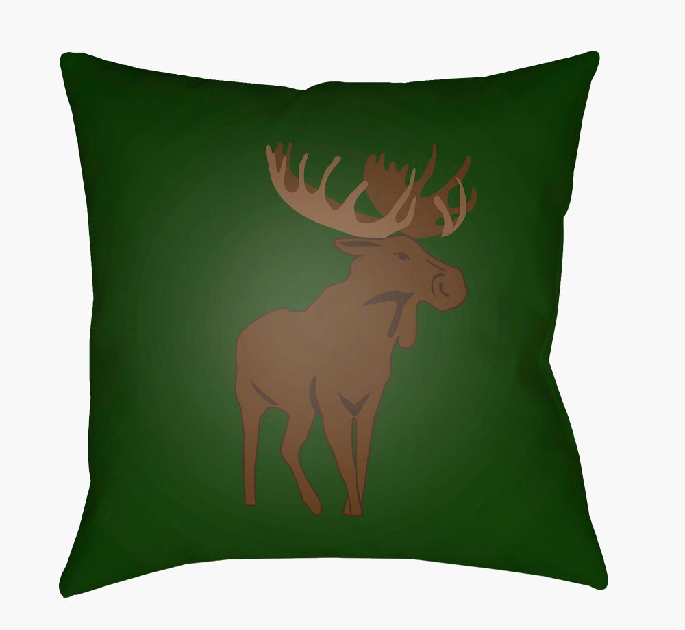 Moose Accent Pillow, Decorative Pillow by Surya, 18" length x 18" width
