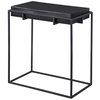 Telone Modern Black Side Table, Furniture by Uttermost, 22" width x 24" height x 12.5" depth thumbnail 5