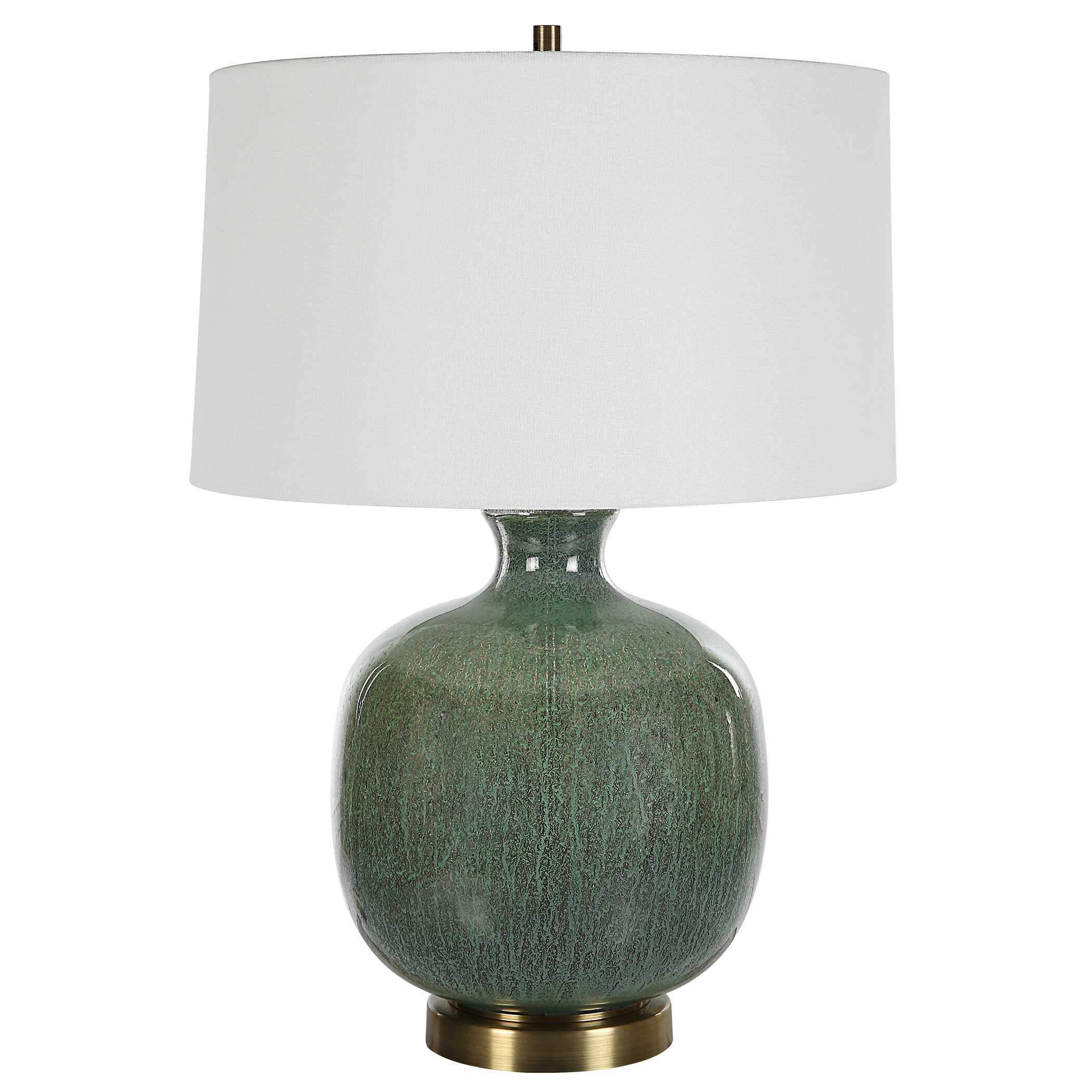 Nataly Aged Green Table Lamp, by Uttermost, 18" width x 26" height x 18" depth View 5