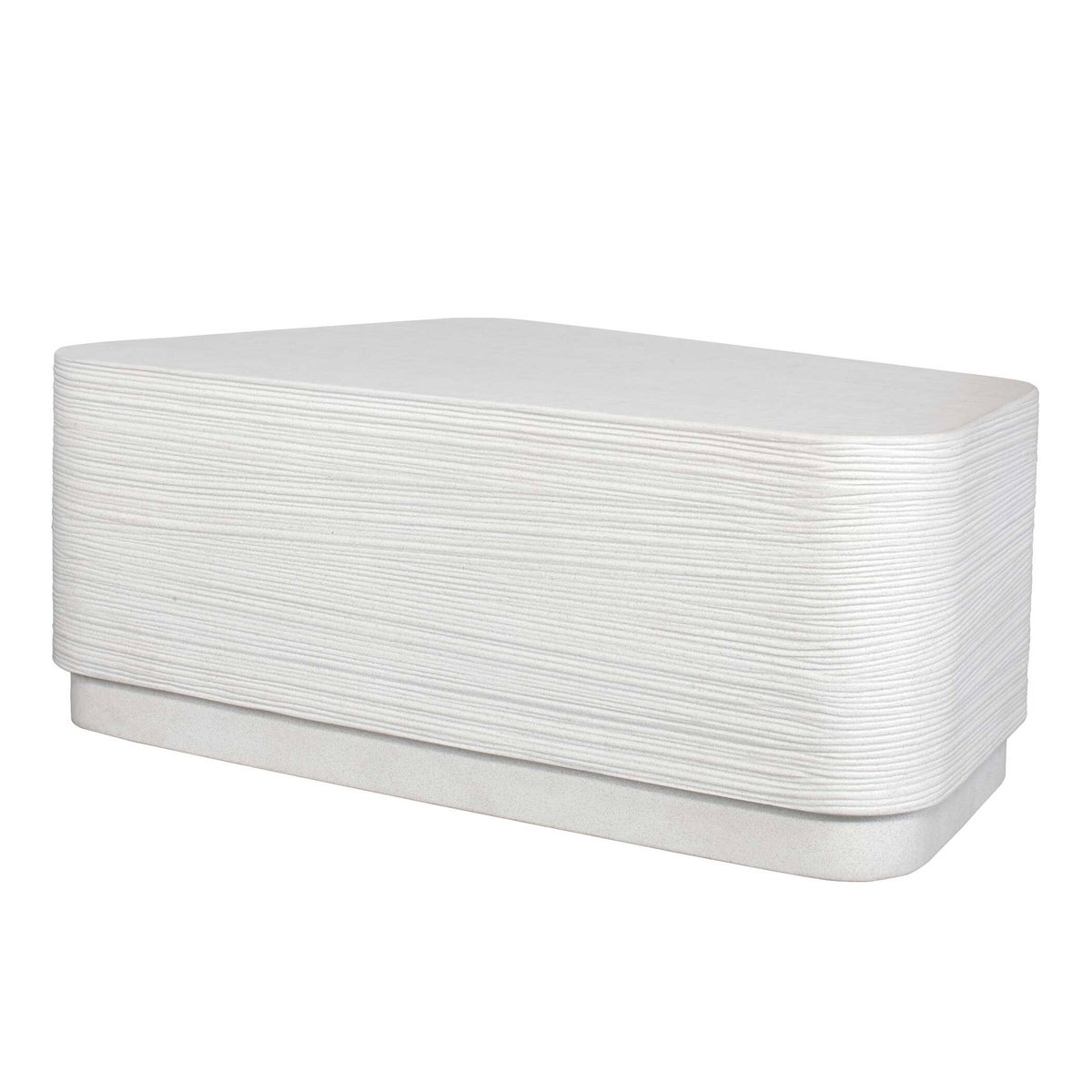 Saltwater White Concrete Coffee Table, Furniture by Uttermost, 38" width x 15" height x 23.5" depth View 5