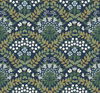 Bramble Navy & Green Wallpaper, by York Wall, 27' length x 2'3" width x 0.02" depth thumbnail 1