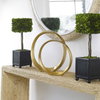 Jimena Gold Ring Sculptures Set/2, Figurines & Statue by Uttermost, 14.25" width x 14" height x 2" depth thumbnail 2