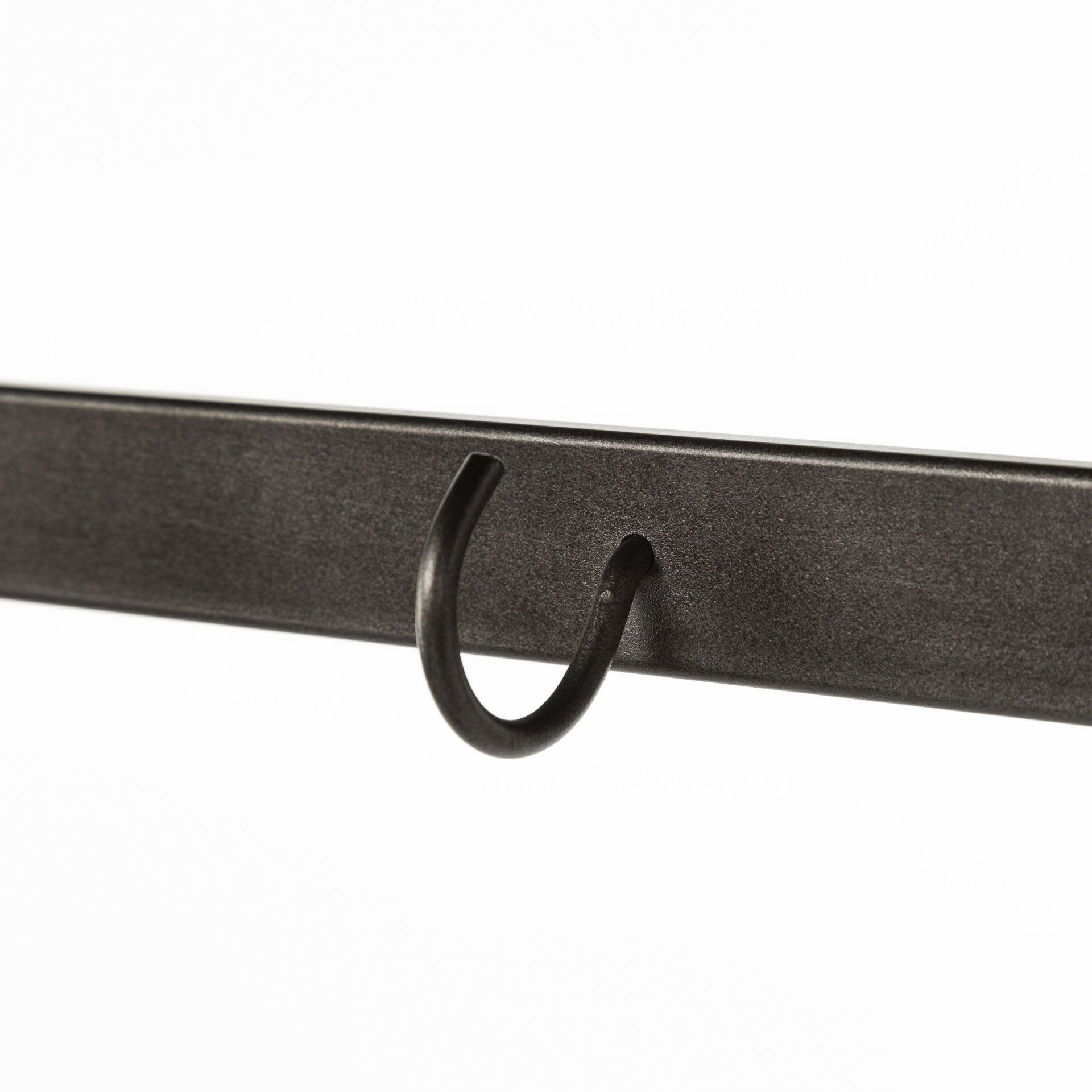 Carell 31L x 18W Black Metal And Wood Shelf Hall Tree large image 