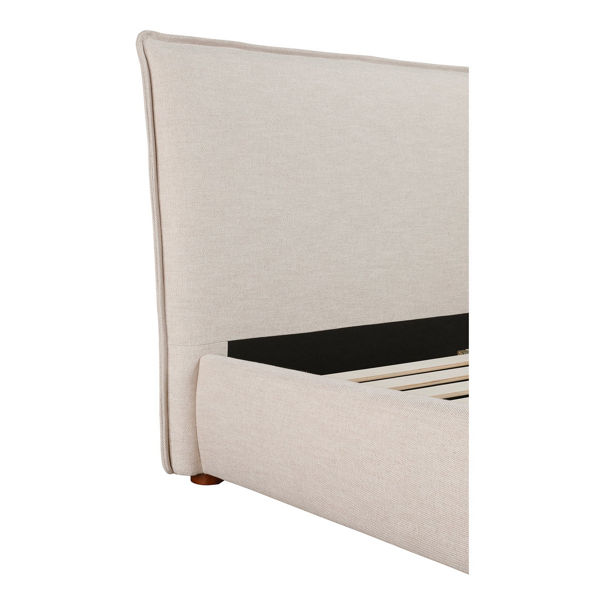 Luzon King Bed Wheat, by Moe's Home, 85.5" width x 45.5" height x 88.5" depth View 12