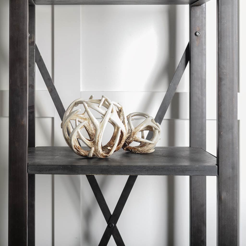 Ramus II (Large) 7L x 7W Brown Antler Shaped Decorative Orb Ball large image 